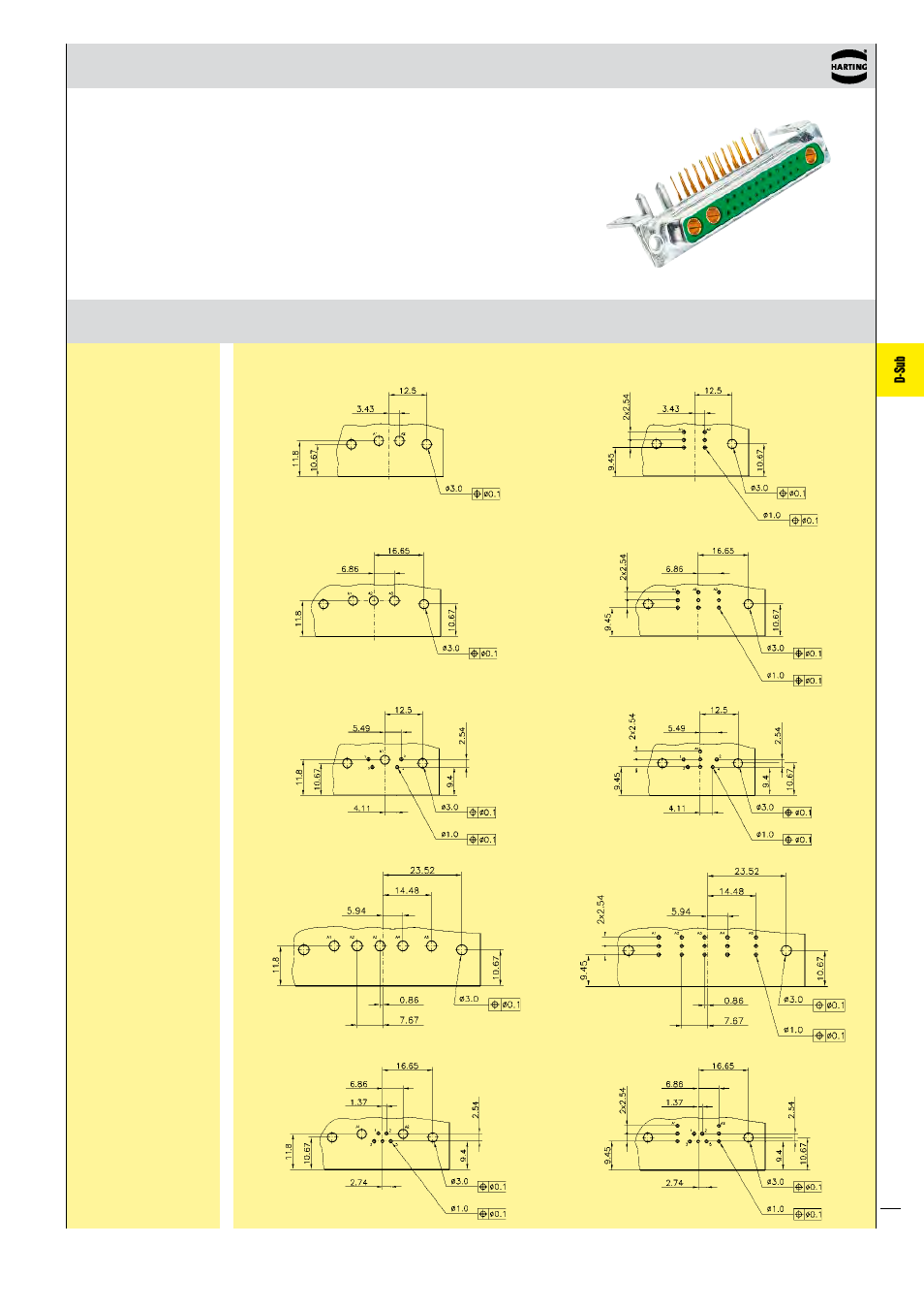 D-sub | Northern Connectors Harting D-sub Connectors, Housings & Accessories User Manual | Page 82 / 203
