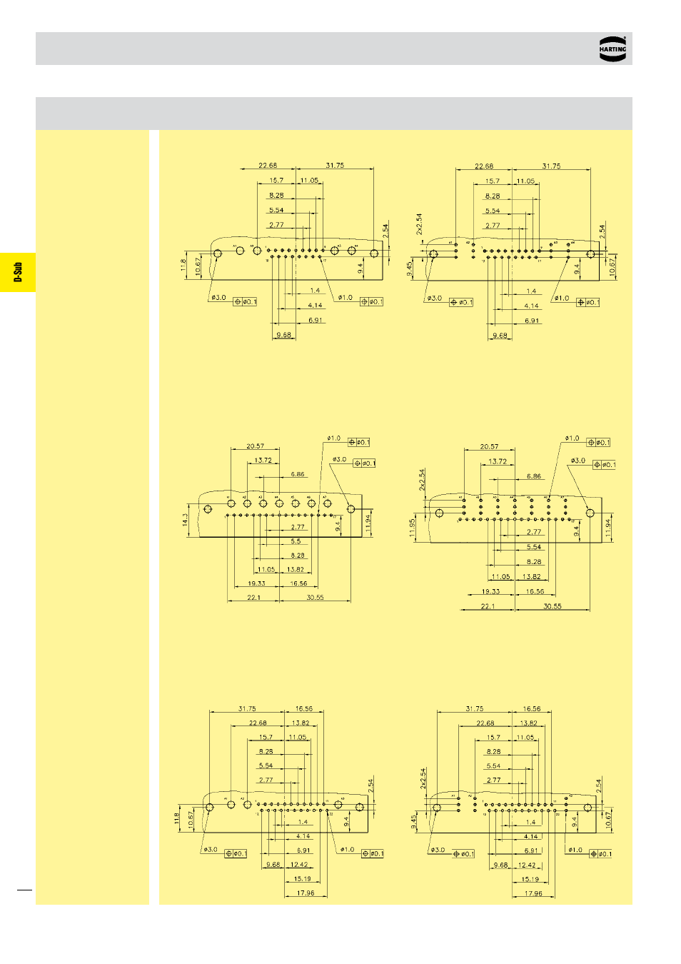 D-sub | Northern Connectors Harting D-sub Connectors, Housings & Accessories User Manual | Page 85 / 203