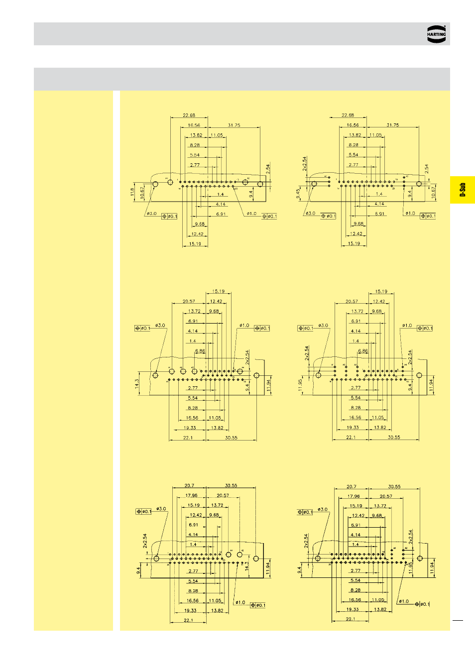 D-sub | Northern Connectors Harting D-sub Connectors, Housings & Accessories User Manual | Page 86 / 203