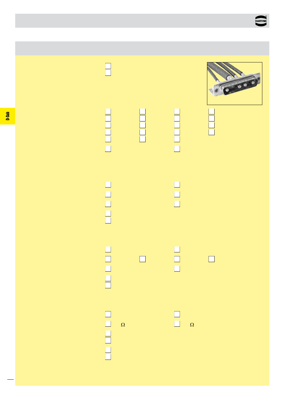 Harting customer request form for cable connectors, D-sub | Northern Connectors Harting D-sub Connectors, Housings & Accessories User Manual | Page 89 / 203