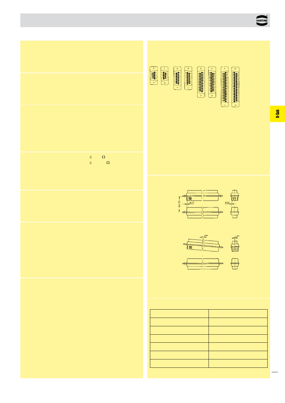 D-sub | Northern Connectors Harting D-sub Connectors, Housings & Accessories User Manual | Page 92 / 203