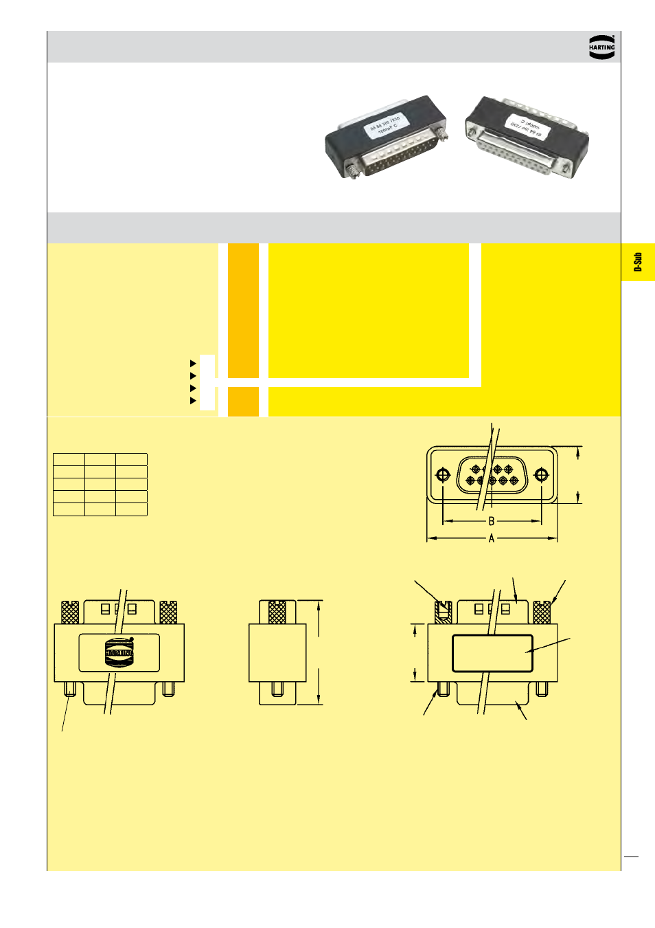 D-sub, Filter adapters | Northern Connectors Harting D-sub Connectors, Housings & Accessories User Manual | Page 98 / 203