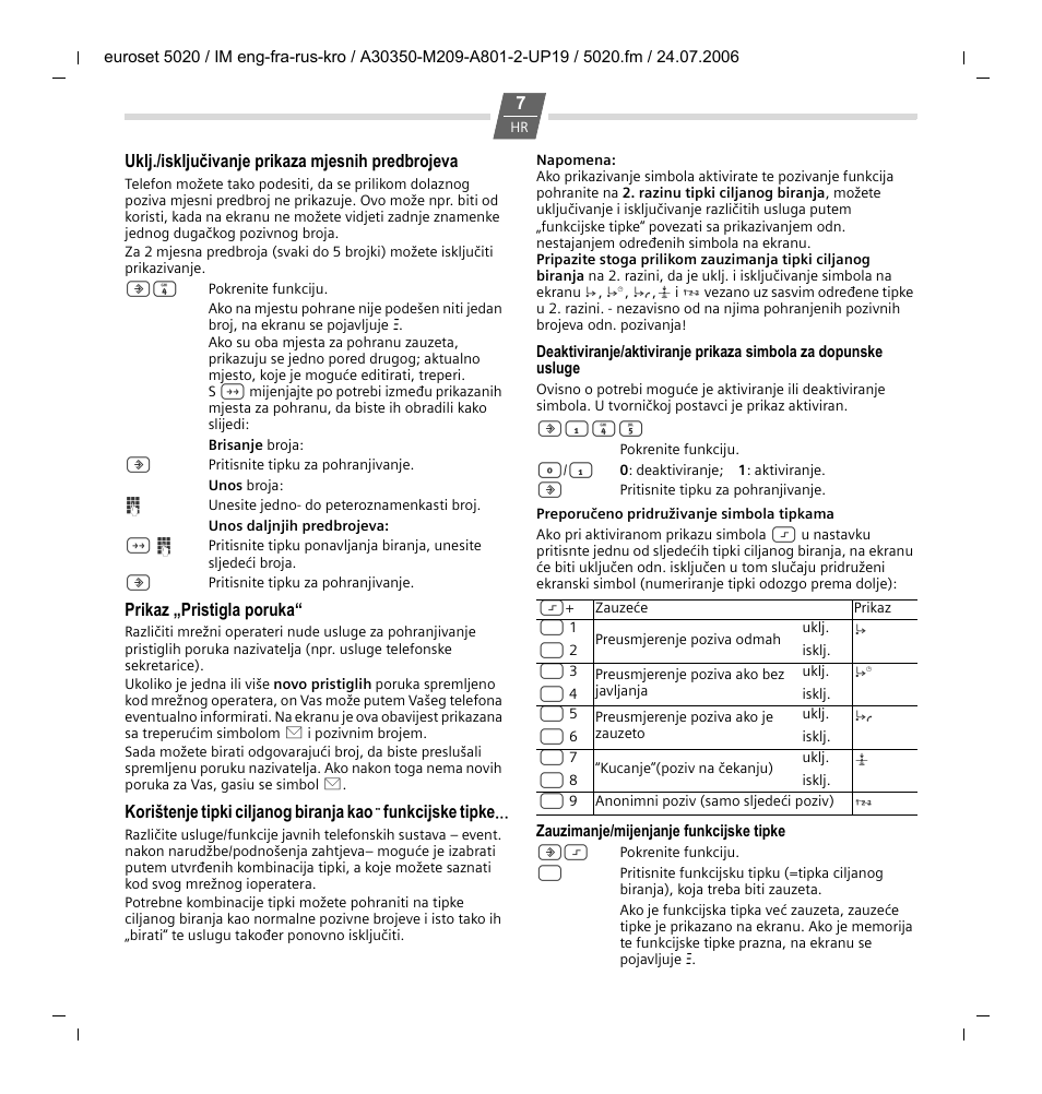 Siemens Euroset 5020 User Manual | Page 37 / 43