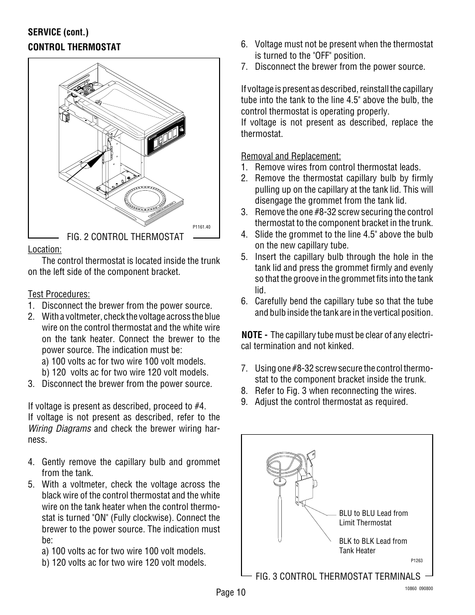 Bunn VP17B User Manual | Page 10 / 19