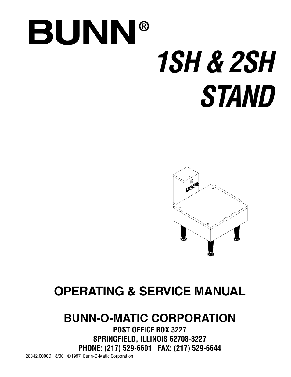 Bunn 2SH User Manual | 10 pages