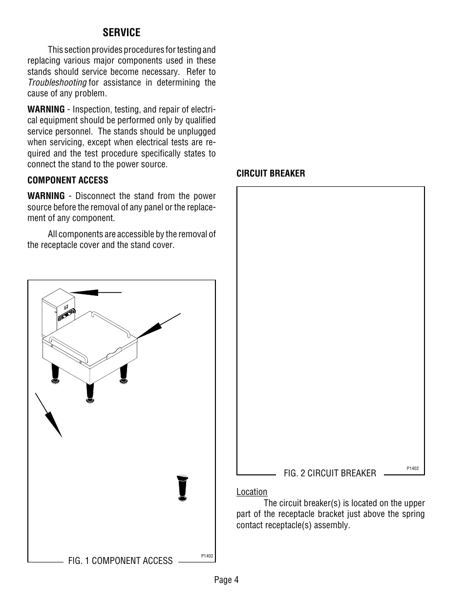Service | Bunn 2SH User Manual | Page 4 / 10