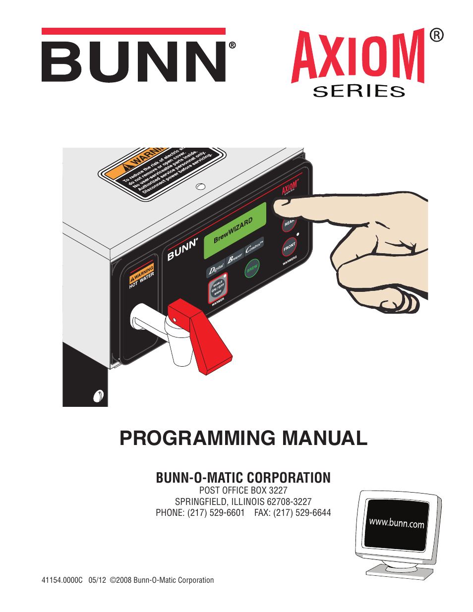 Bunn -O-Matic Brewer Axiom User Manual | 17 pages