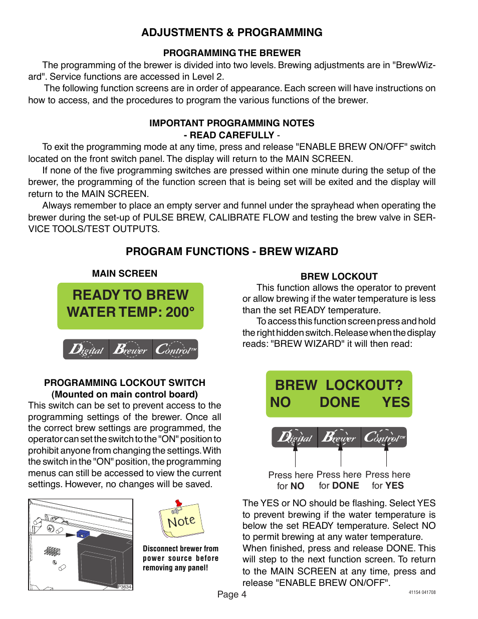 Bunn -O-Matic Brewer Axiom User Manual | Page 4 / 17
