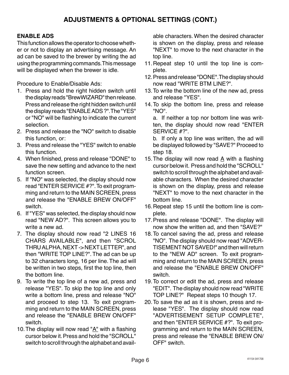 Bunn -O-Matic Brewer Axiom User Manual | Page 6 / 17