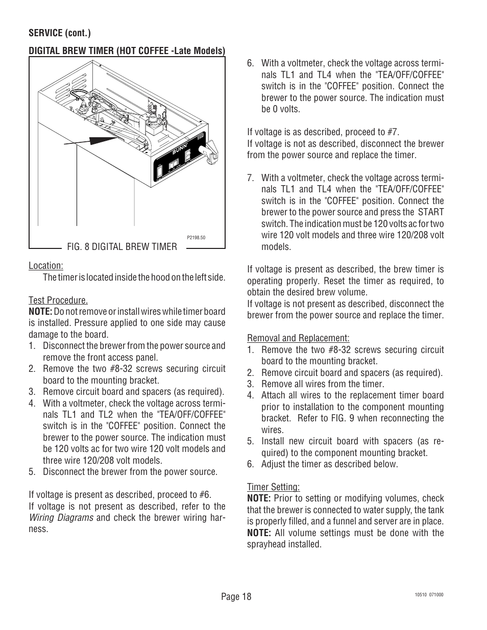 Bunn TWF User Manual | Page 18 / 32