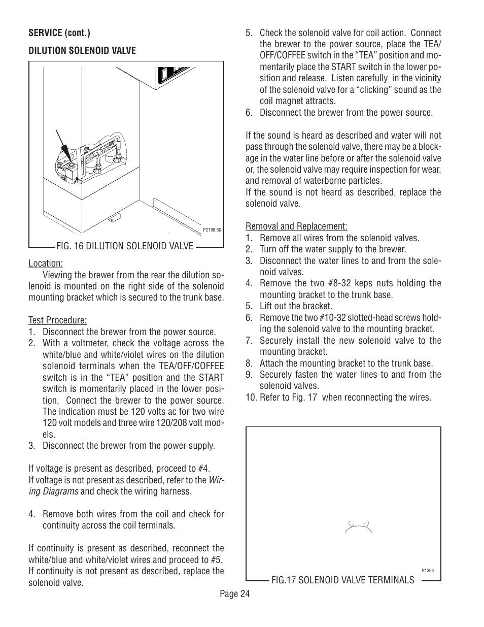 Bunn TWF User Manual | Page 24 / 32