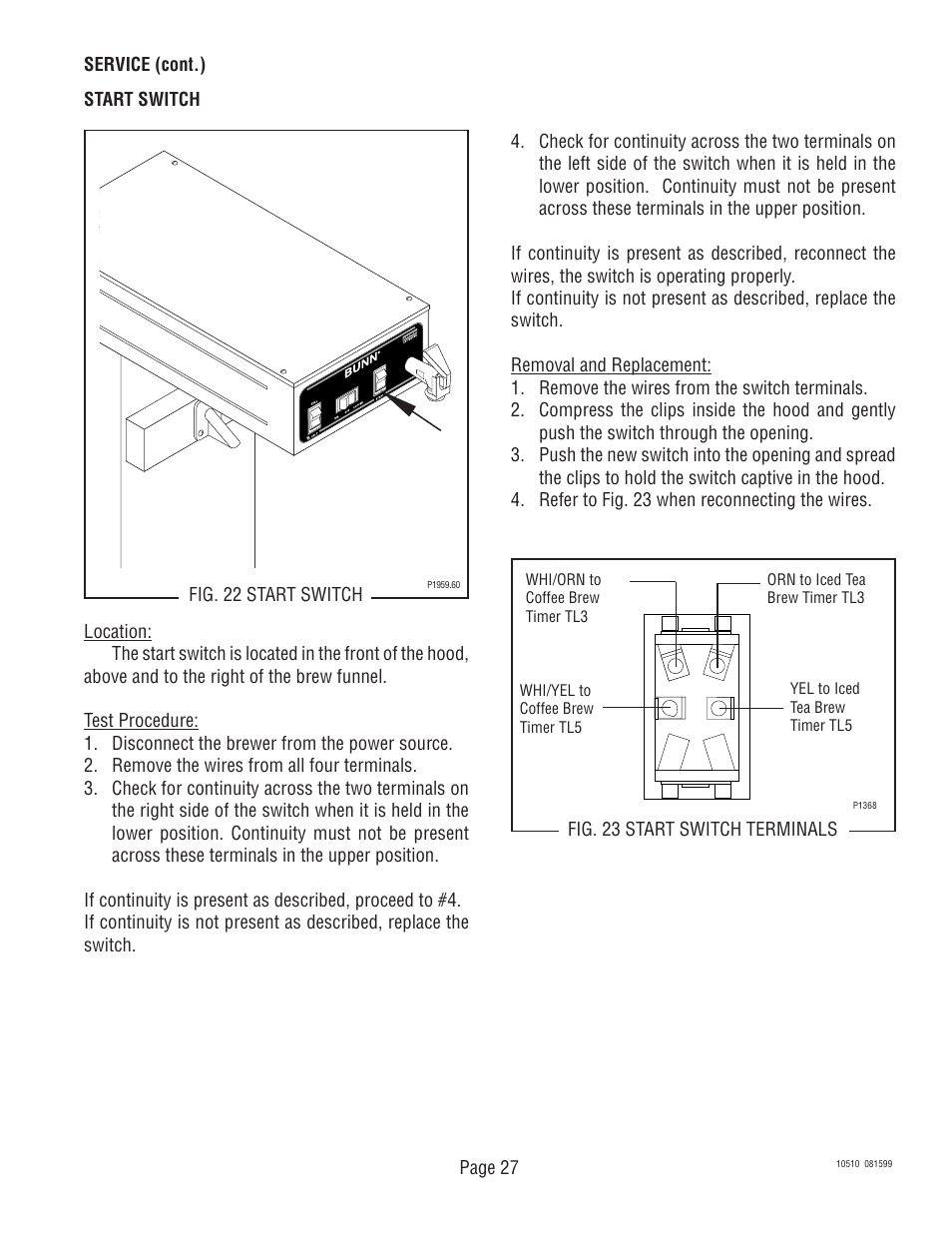 Bunn TWF User Manual | Page 27 / 32
