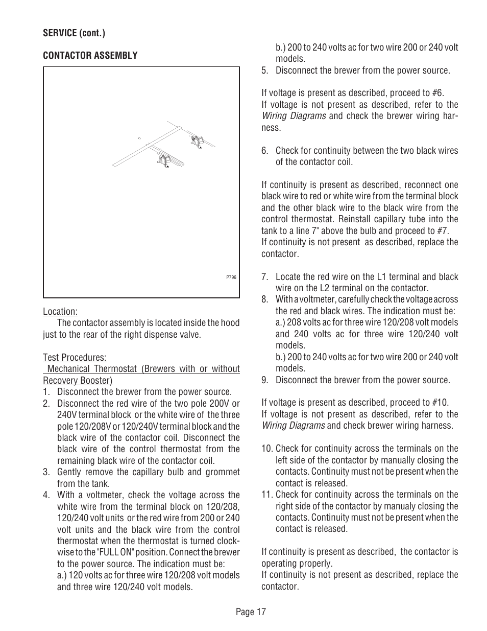 Bunn DUAL TM (Serial # DUAL010000 - Up) User Manual | Page 17 / 52