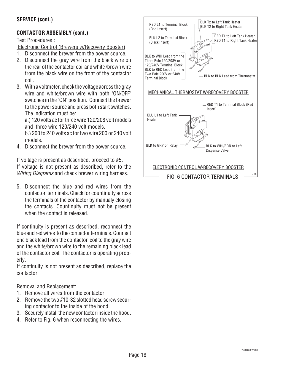 Wiring diagrams | Bunn DUAL TM (Serial # DUAL010000 - Up) User Manual | Page 18 / 52