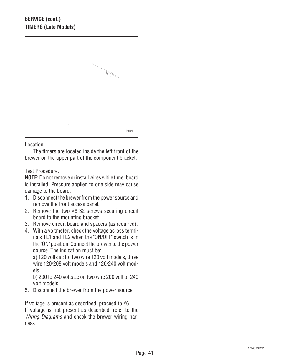 Bunn DUAL TM (Serial # DUAL010000 - Up) User Manual | Page 41 / 52