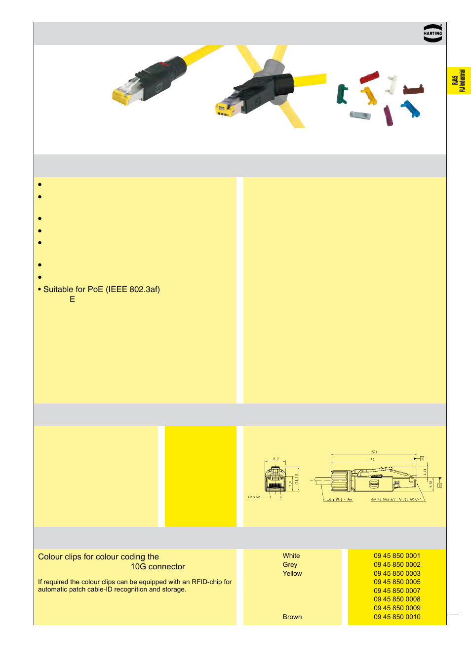 Advantages technical characteristics, Harting rj industrial | Northern Connectors Harting Industrial RJ45 Ethernet Connectors User Manual | Page 15 / 21