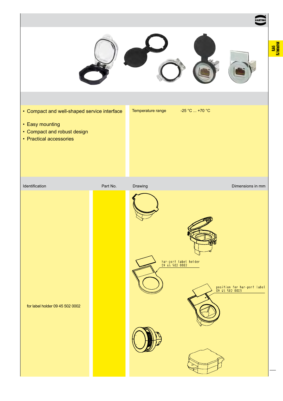 Technical characteristics advantages, Har- port coupler, Har -port accessories | Accessories | Northern Connectors Harting Har-Port RJ45 Coupler User Manual | Page 2 / 2