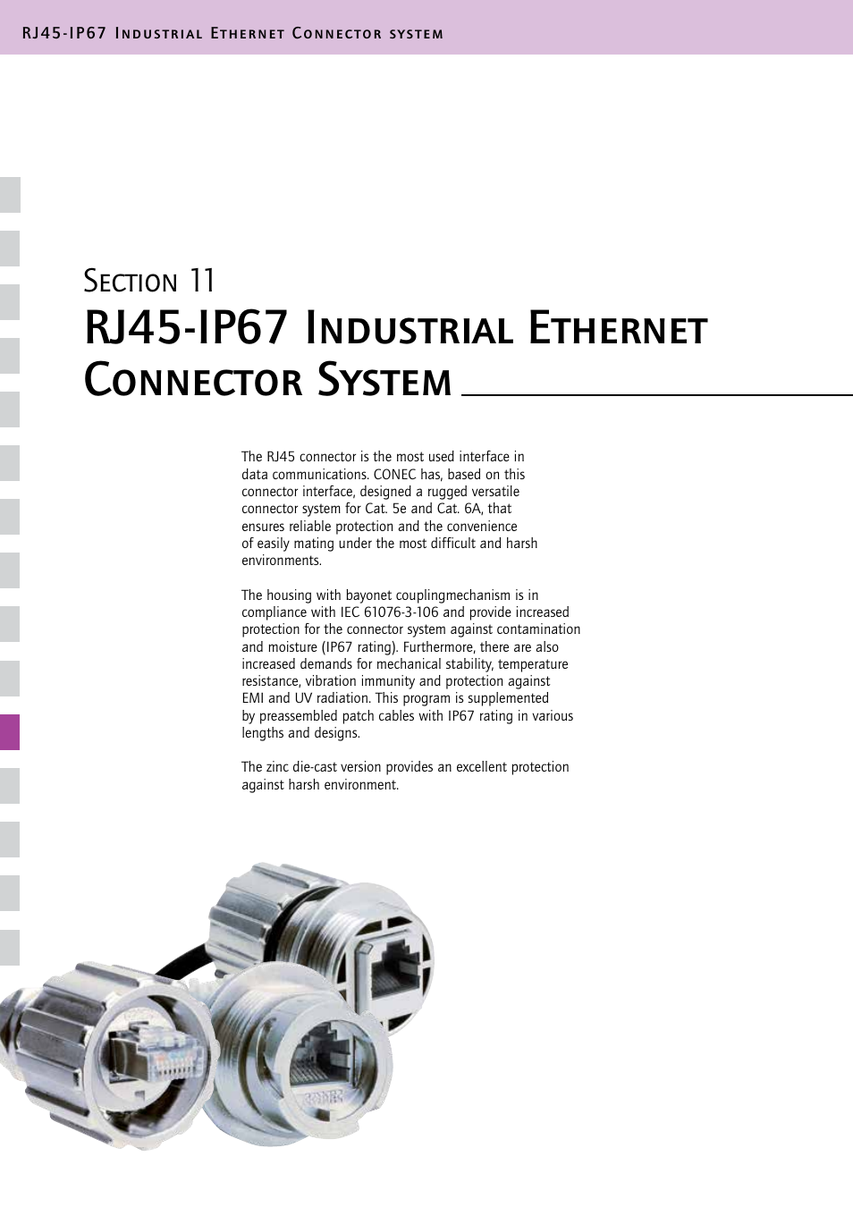 Northern Connectors Conec RJ45 IP67 Industrial Ethernet Connectors User Manual | 28 pages