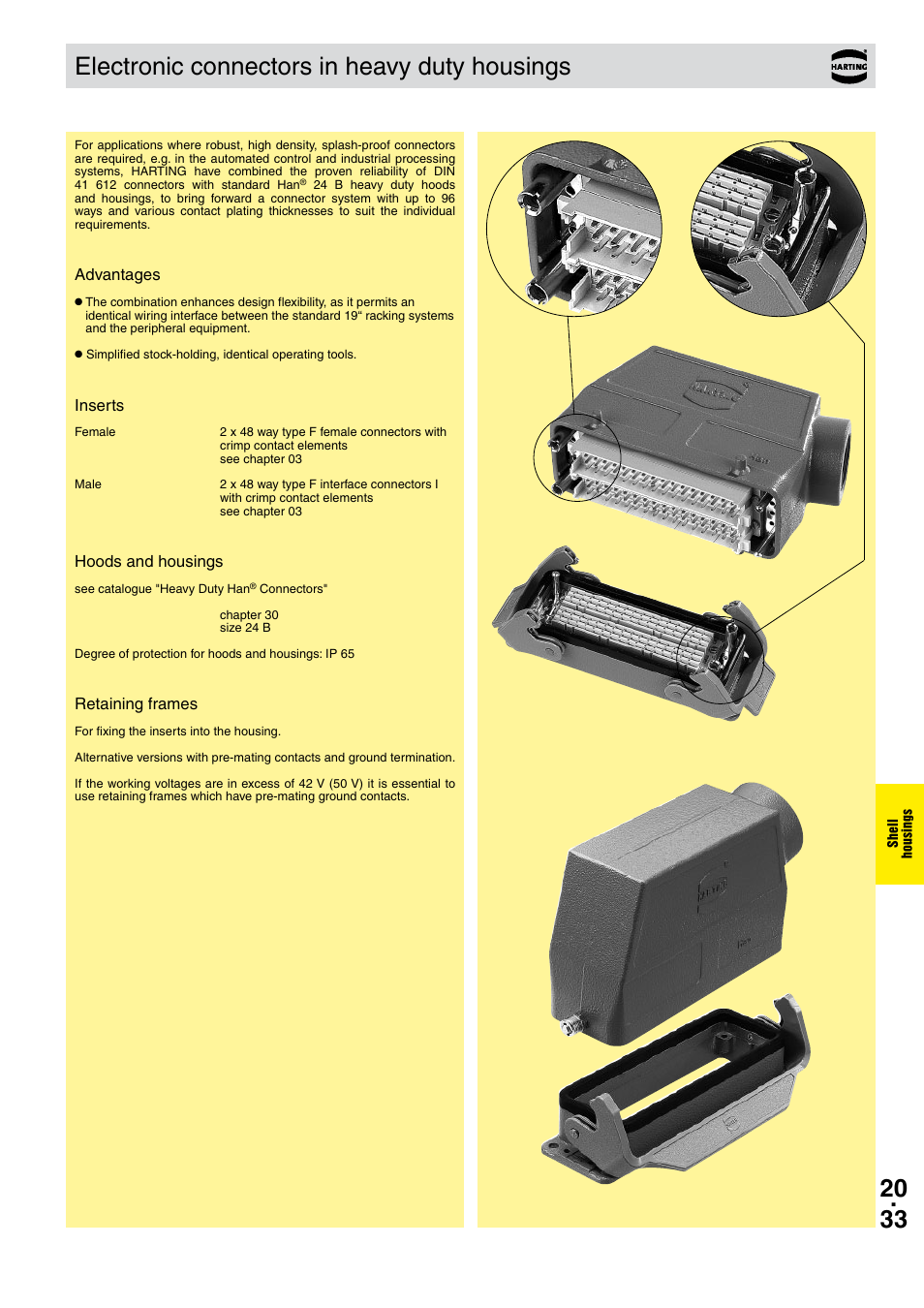 Electronic connectors in heavy duty housings | Northern Connectors Harting DIN 41 612 Connectors User Manual | Page 195 / 223