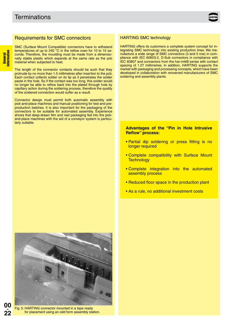 Terminations, Requirements for smc connectors | Northern Connectors Harting DIN 41 612 Connectors User Manual | Page 28 / 223