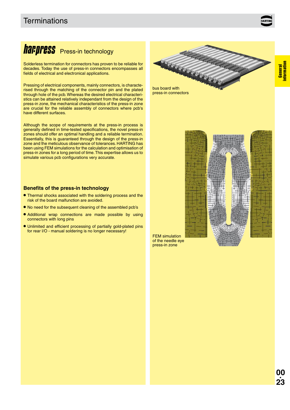 Terminations, Press-in technology | Northern Connectors Harting DIN 41 612 Connectors User Manual | Page 29 / 223