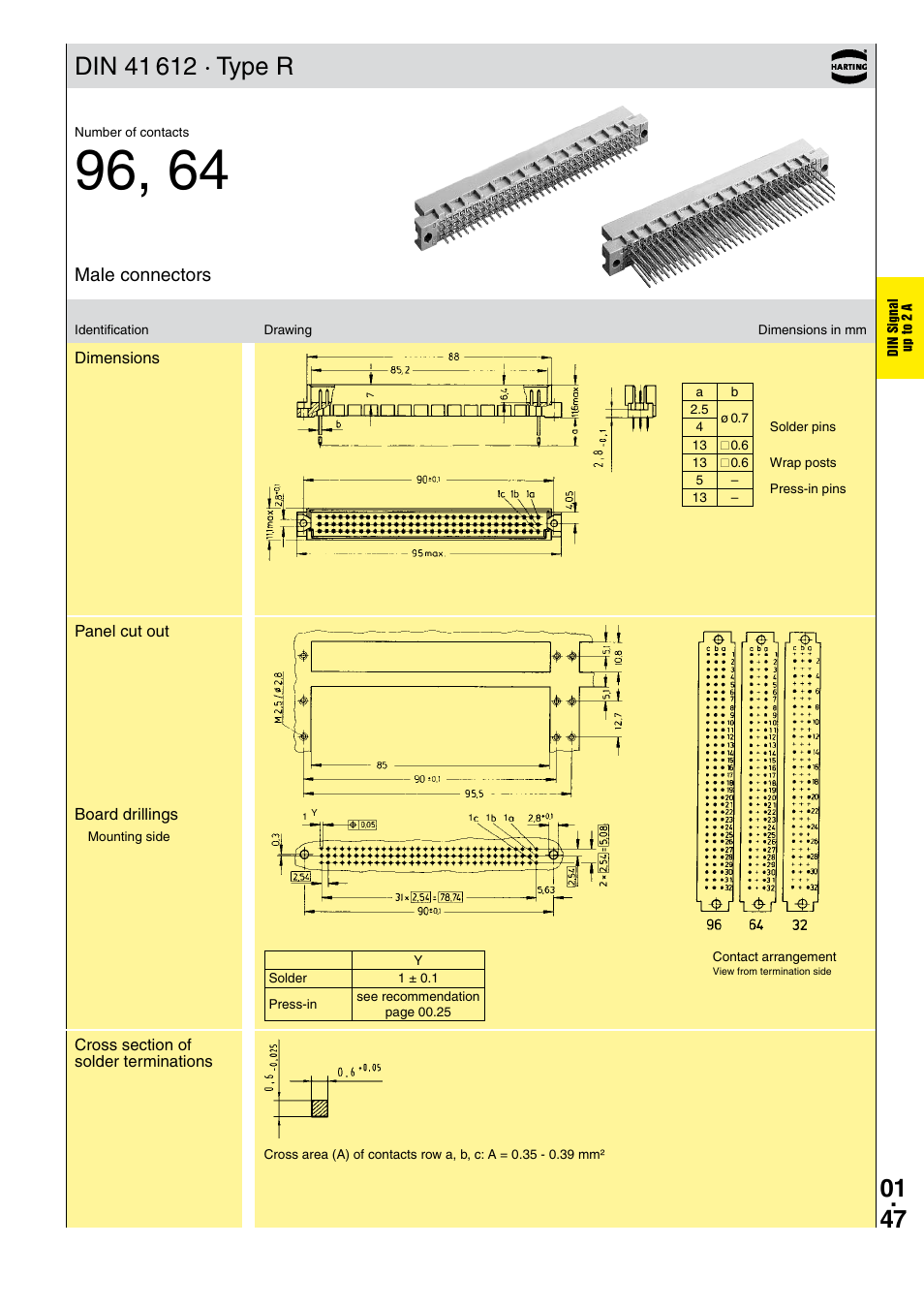 Male connectors | Northern Connectors Harting DIN 41 612 Connectors User Manual | Page 73 / 223