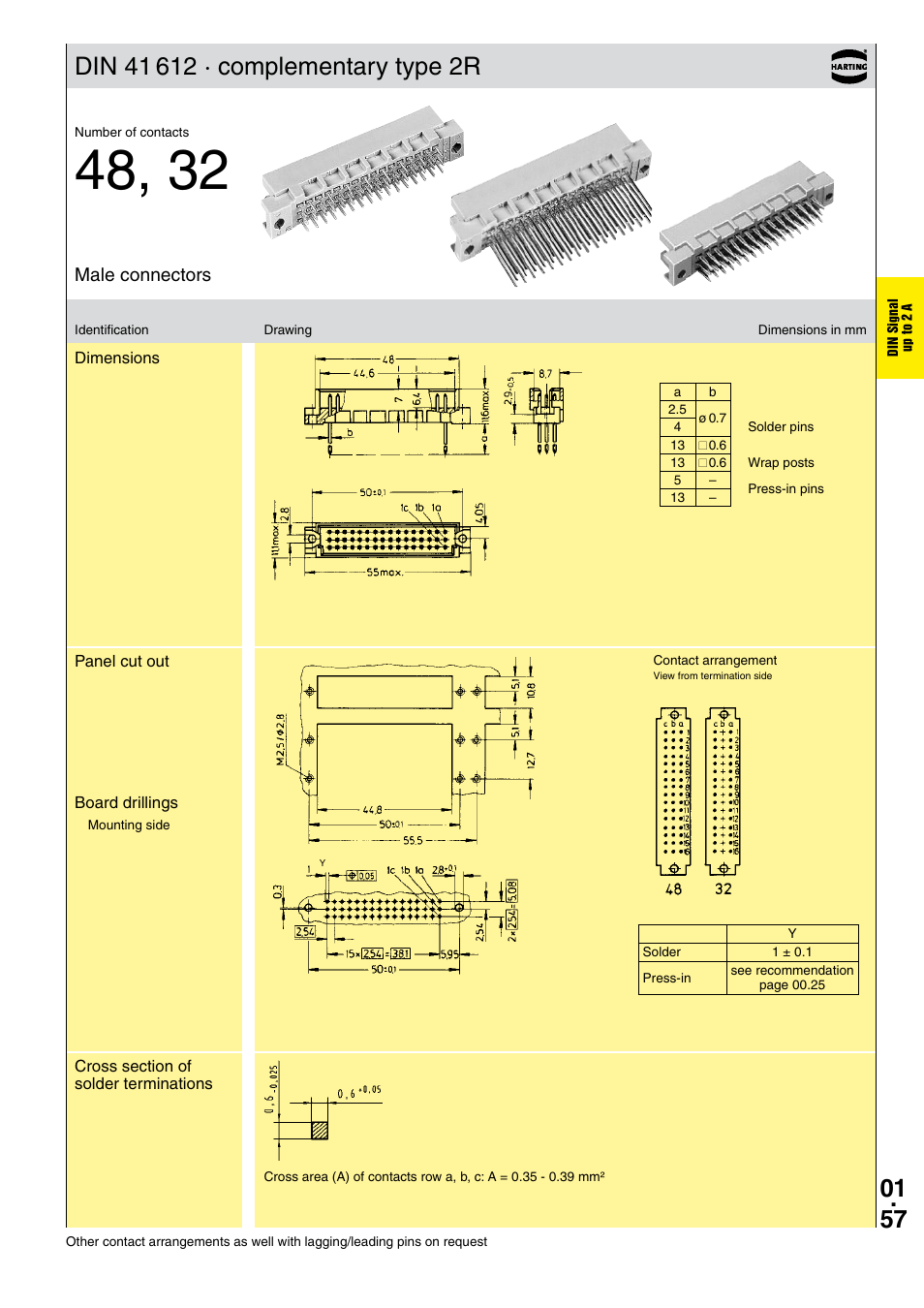 Male connectors | Northern Connectors Harting DIN 41 612 Connectors User Manual | Page 83 / 223