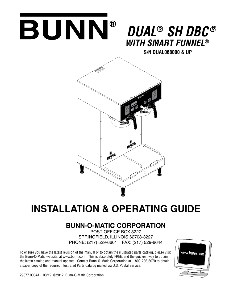 Bunn Dual SH DBC With Smart Funnel DUAL068000 User Manual | 5 pages