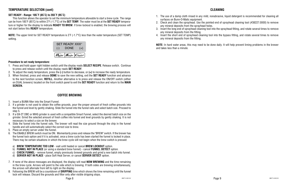 Bunn Dual SH DBC With Smart Funnel DUAL068000 User Manual | Page 5 / 5