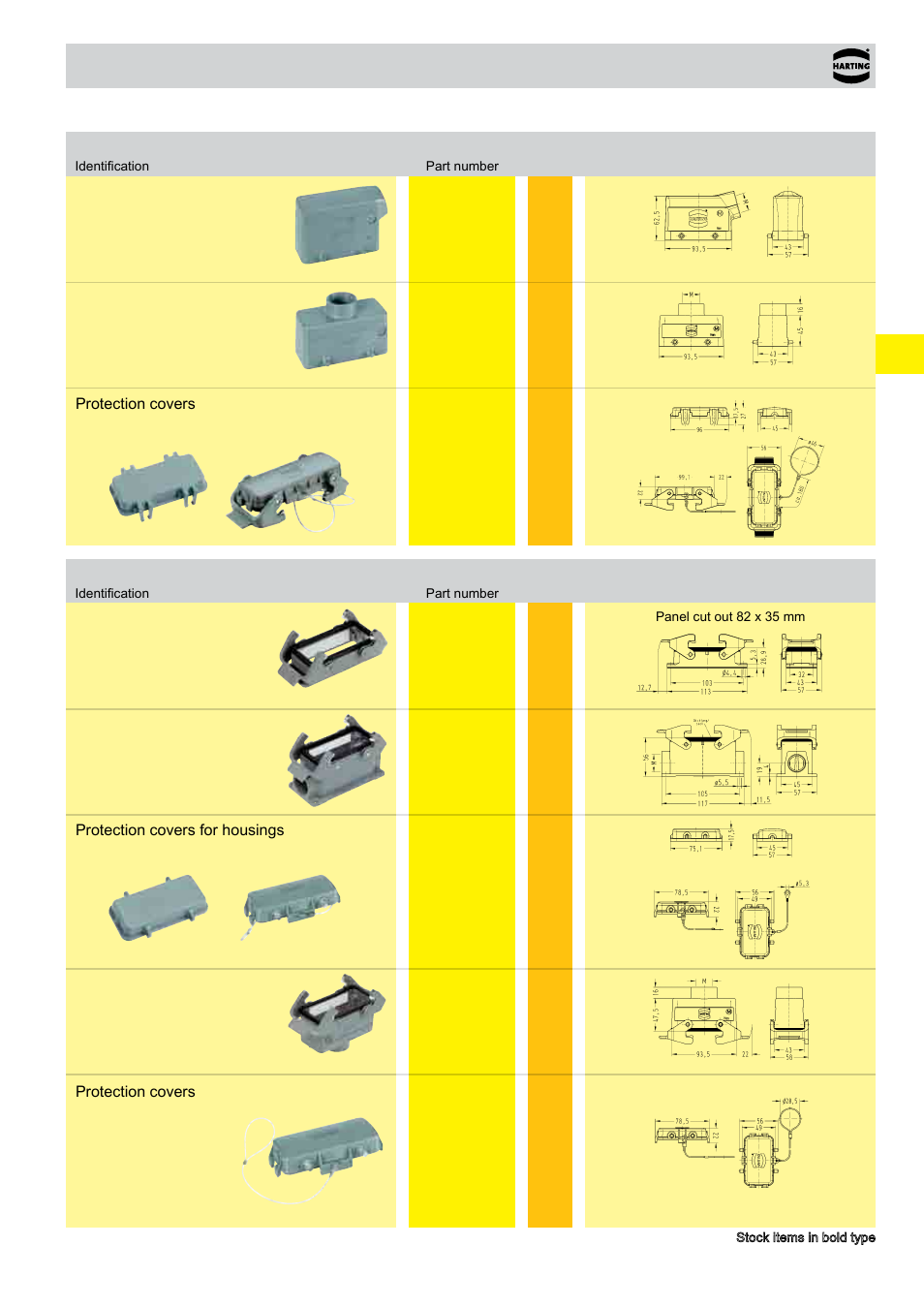 Hoods/housings for han, 6 hv e/es | Northern Connectors Harting HAN Industrial Rectangular Connectors User Manual | Page 101 / 536