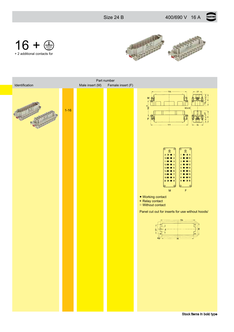 Han® 16 hv e, 16 hv e | Northern Connectors Harting HAN Industrial Rectangular Connectors User Manual | Page 104 / 536