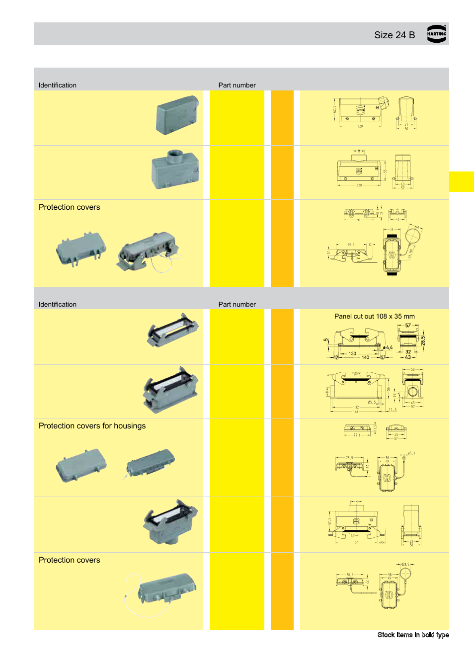 Hoods/housings for han® 16 hv e, Hoods/housings for han, 16 hv e | Northern Connectors Harting HAN Industrial Rectangular Connectors User Manual | Page 105 / 536