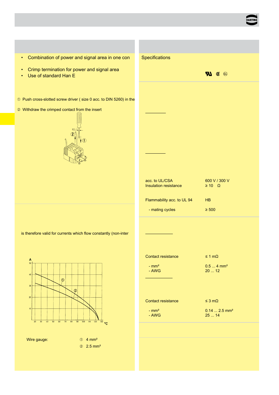 Han® k 8/24, K 8/24, K 8/24 features | Technical characteristics | Northern Connectors Harting HAN Industrial Rectangular Connectors User Manual | Page 116 / 536