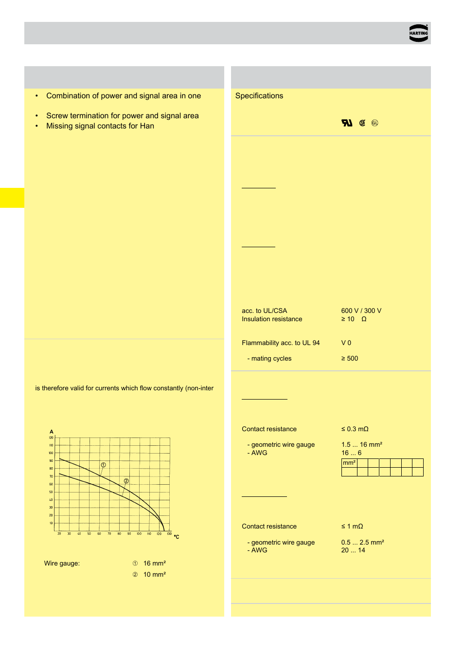 Han® k 4/2, K 4/2, K 4/0, han | K 4/2 features, Technical characteristics | Northern Connectors Harting HAN Industrial Rectangular Connectors User Manual | Page 120 / 536