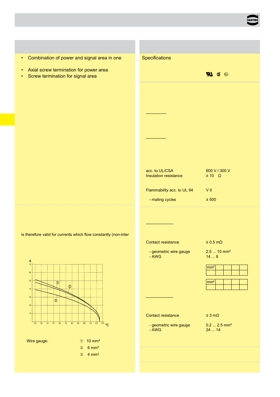 Han® k 6/12, K 6/12, K 6/12 features | Technical characteristics | Northern Connectors Harting HAN Industrial Rectangular Connectors User Manual | Page 122 / 536