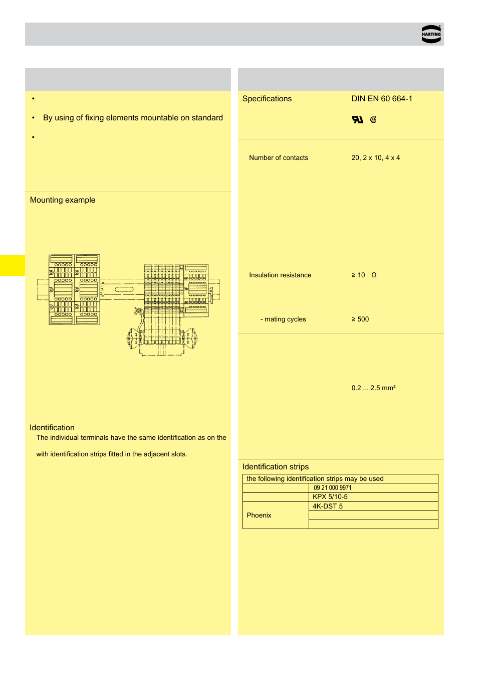 Han d, Av distributor features, Technical characteristics | Northern Connectors Harting HAN Industrial Rectangular Connectors User Manual | Page 147 / 536