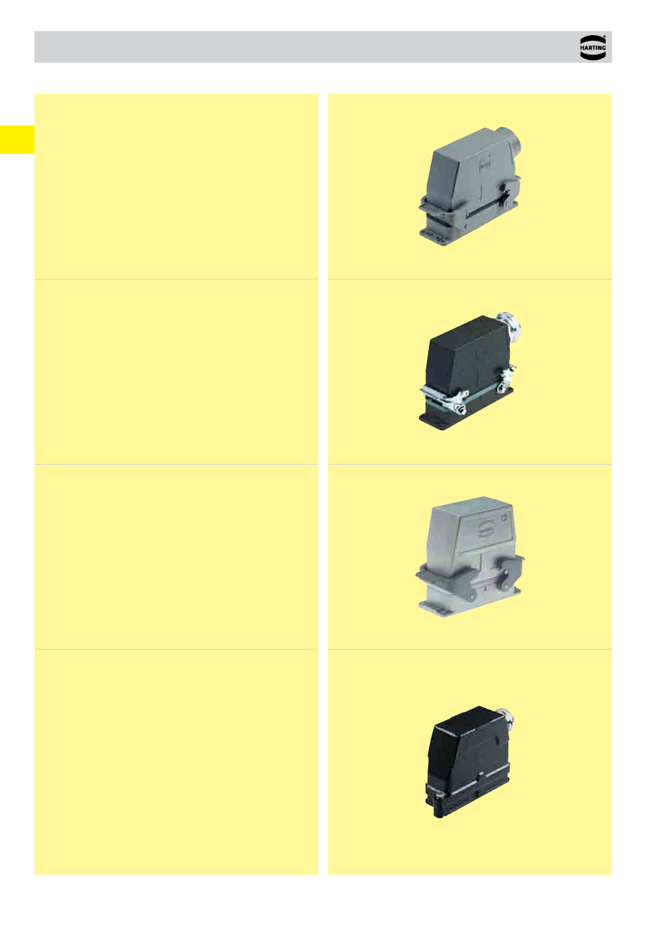 Summary hoods/housings, 00 . 10 summary hoods/housings | Northern Connectors Harting HAN Industrial Rectangular Connectors User Manual | Page 16 / 536