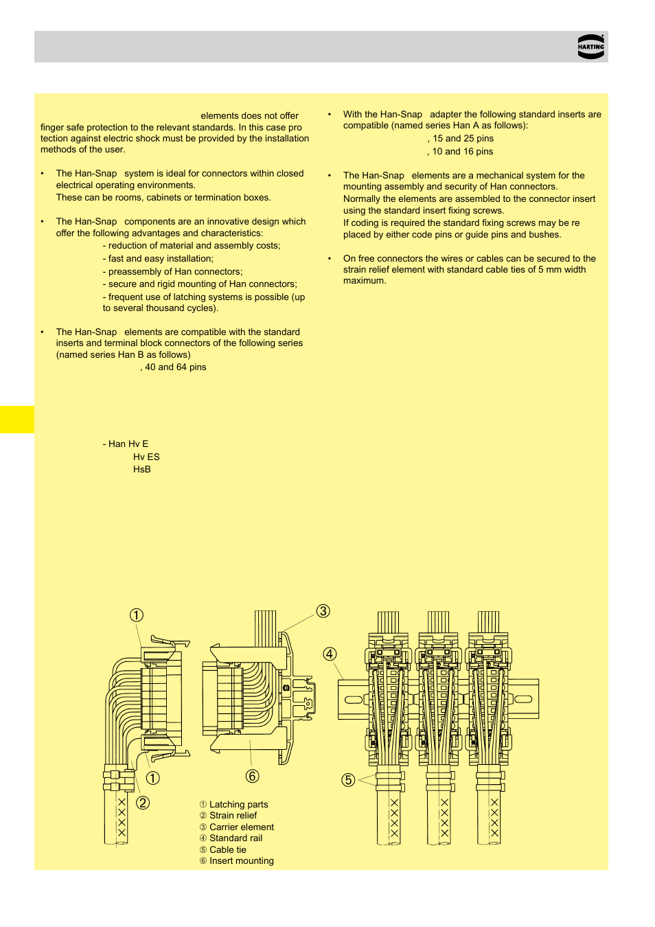 Features han-snap, Han-snap, Features | On standard rail | Northern Connectors Harting HAN Industrial Rectangular Connectors User Manual | Page 161 / 536