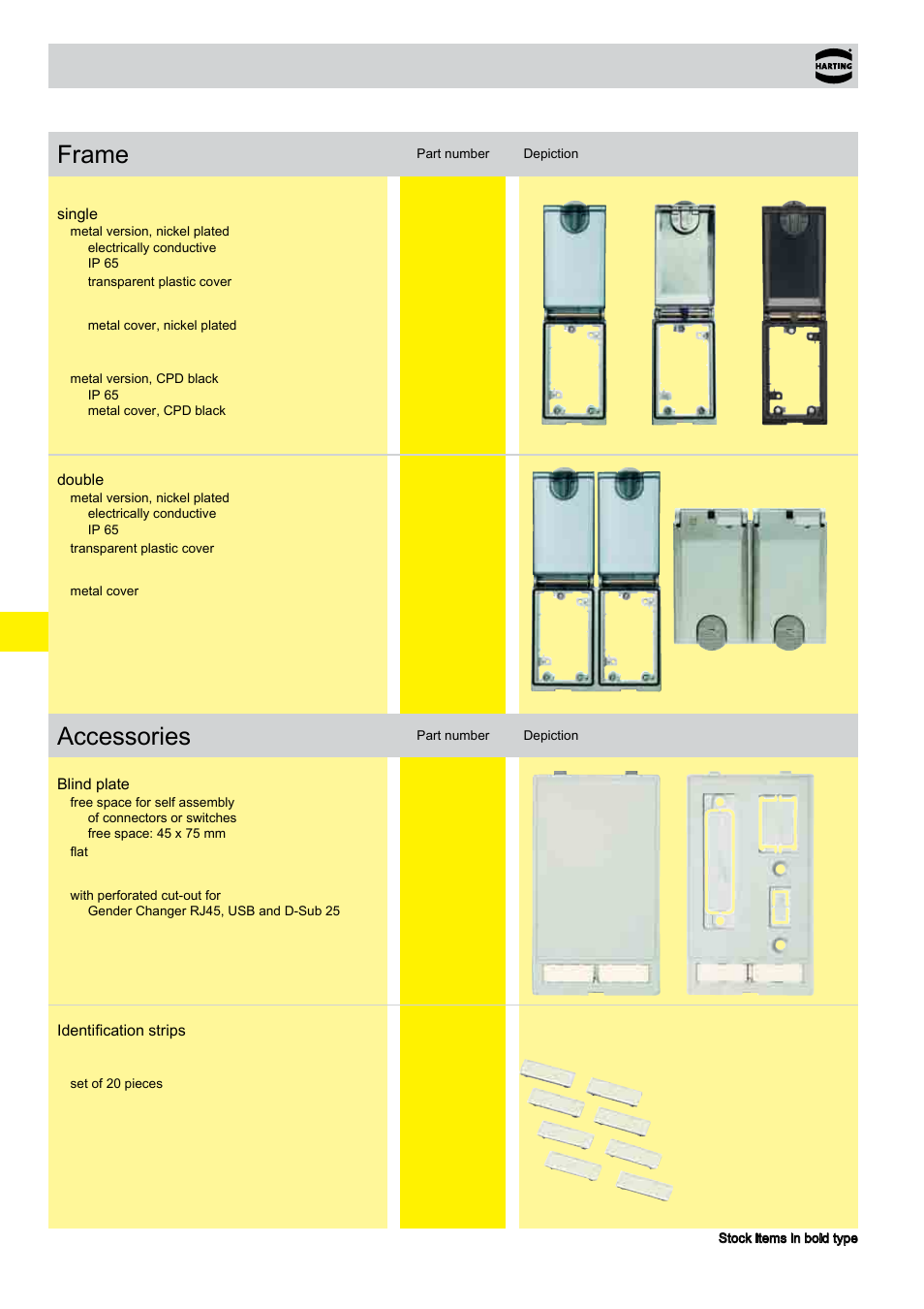 Frame, Accessories, Han-port | Northern Connectors Harting HAN Industrial Rectangular Connectors User Manual | Page 181 / 536