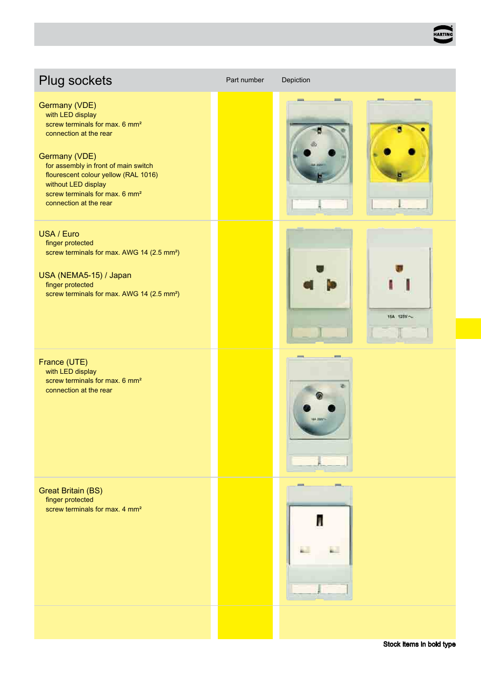 Plug sockets, Han-port | Northern Connectors Harting HAN Industrial Rectangular Connectors User Manual | Page 182 / 536