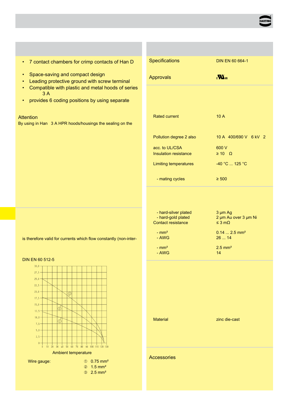 Han® q 7/0, Q 7/0, 13 . 14 han | Q 7/0 features, Technical characteristics | Northern Connectors Harting HAN Industrial Rectangular Connectors User Manual | Page 203 / 536