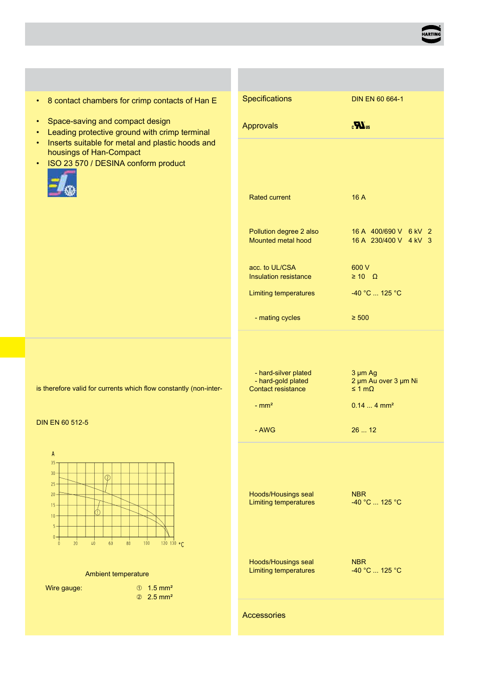 Han® q 8/0 crimp, Q 8/0 crimp, 13 . 18 han | Q 8/0 crimp features, Technical characteristics | Northern Connectors Harting HAN Industrial Rectangular Connectors User Manual | Page 207 / 536