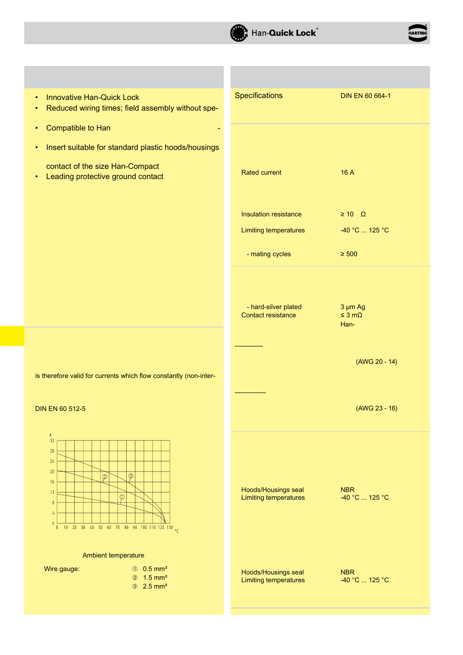 Han® q 8/0 quick lock, Q 8/0 quick lock, 13 . 20 han | Q 8/0 quick lock features, Technical characteristics | Northern Connectors Harting HAN Industrial Rectangular Connectors User Manual | Page 209 / 536