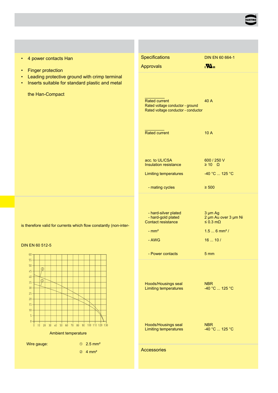 Han® q 4/2 crimp, Q 4/2 crimp, 13 . 24 han | Q 4/2 crimp features, Technical characteristics | Northern Connectors Harting HAN Industrial Rectangular Connectors User Manual | Page 213 / 536