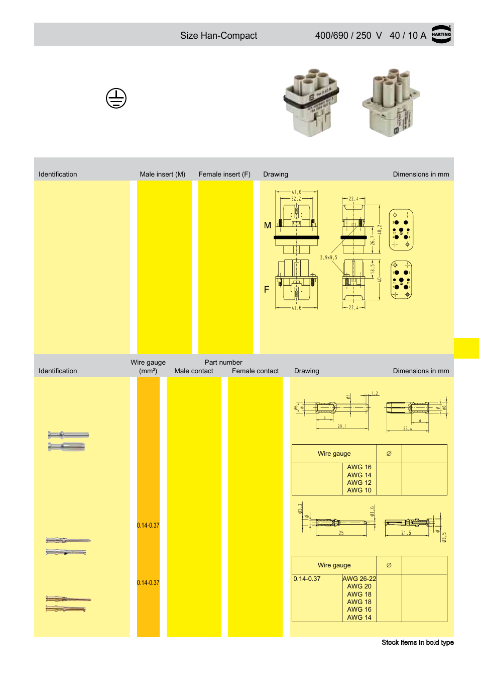 Q 4/2 crimp, Size han-compact | Northern Connectors Harting HAN Industrial Rectangular Connectors User Manual | Page 214 / 536