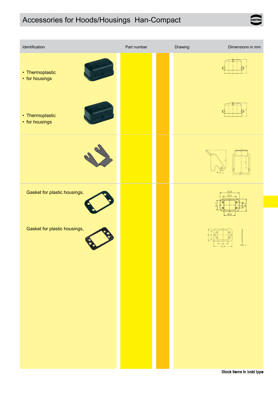 Accessories for hoods/housings han-compact | Northern Connectors Harting HAN Industrial Rectangular Connectors User Manual | Page 226 / 536