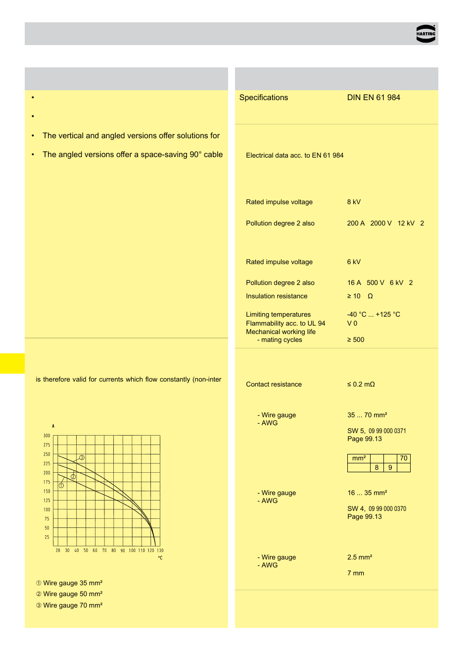 14 . 02 han, K 3/0, han, K 3/2 features | Technical characteristics | Northern Connectors Harting HAN Industrial Rectangular Connectors User Manual | Page 229 / 536