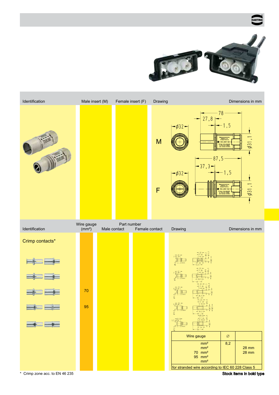 Contacts han® hc modular 350 crimp, 13 han, Hc modular 350 crimp | Northern Connectors Harting HAN Industrial Rectangular Connectors User Manual | Page 240 / 536