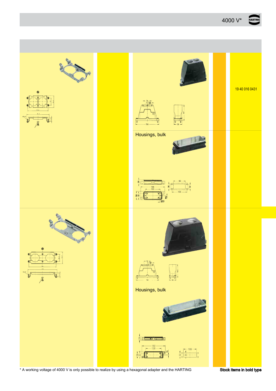 15 han, Hc modular 350, 4000 v | Northern Connectors Harting HAN Industrial Rectangular Connectors User Manual | Page 242 / 536