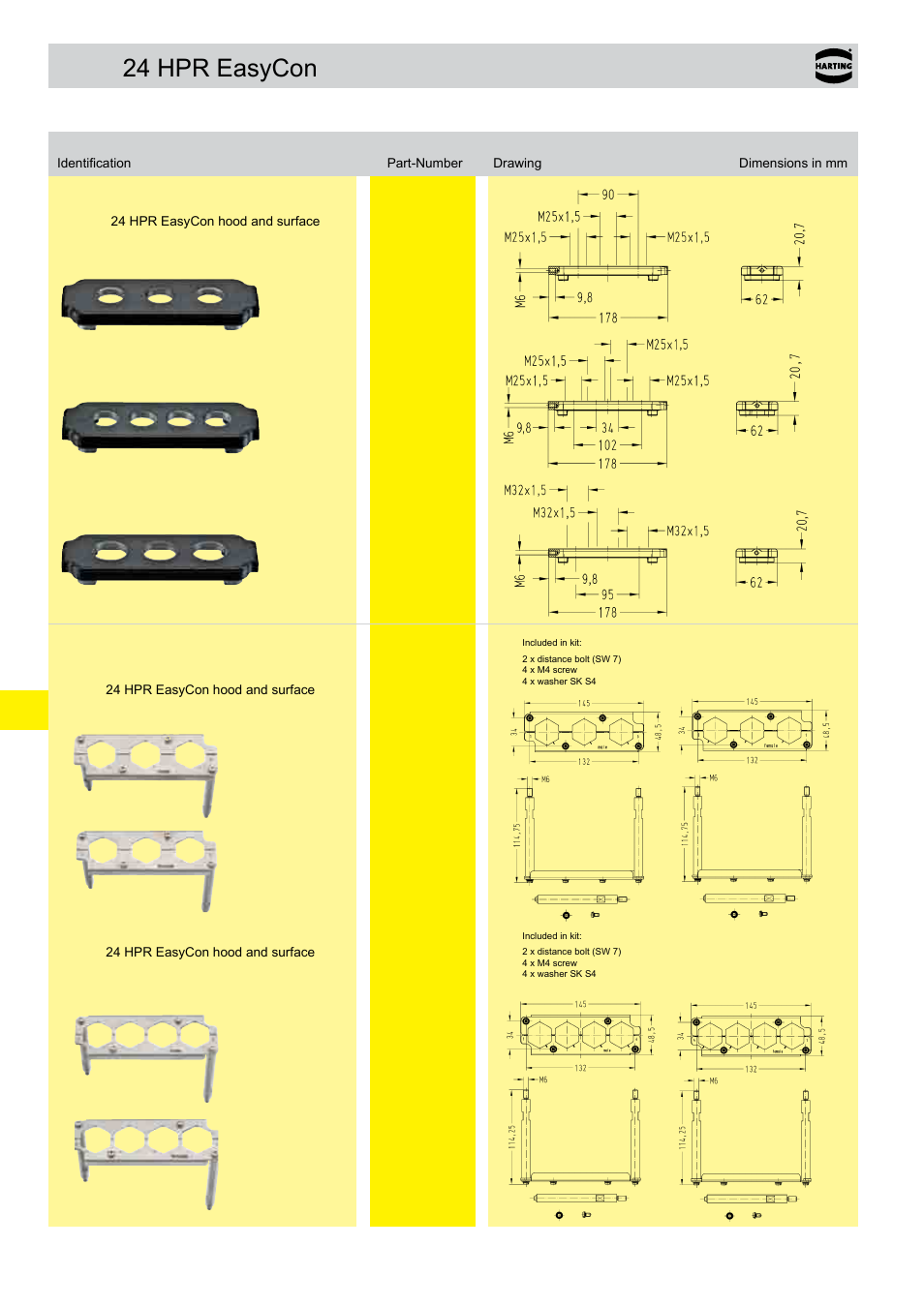 24 hpr easycon | Northern Connectors Harting HAN Industrial Rectangular Connectors User Manual | Page 257 / 536